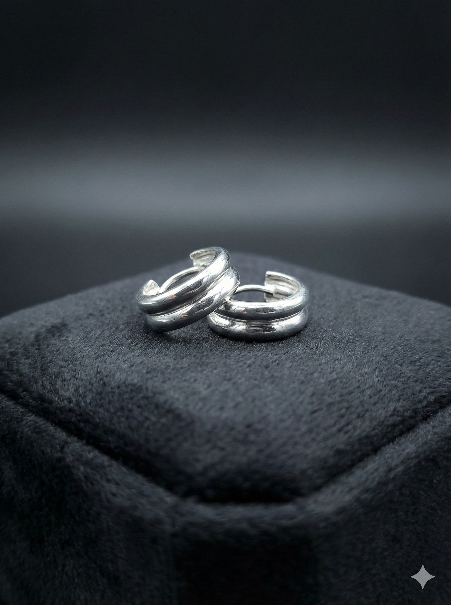 Silver Split Hoops_1