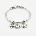 Silver Trio Elephant Charm Bracelet_1