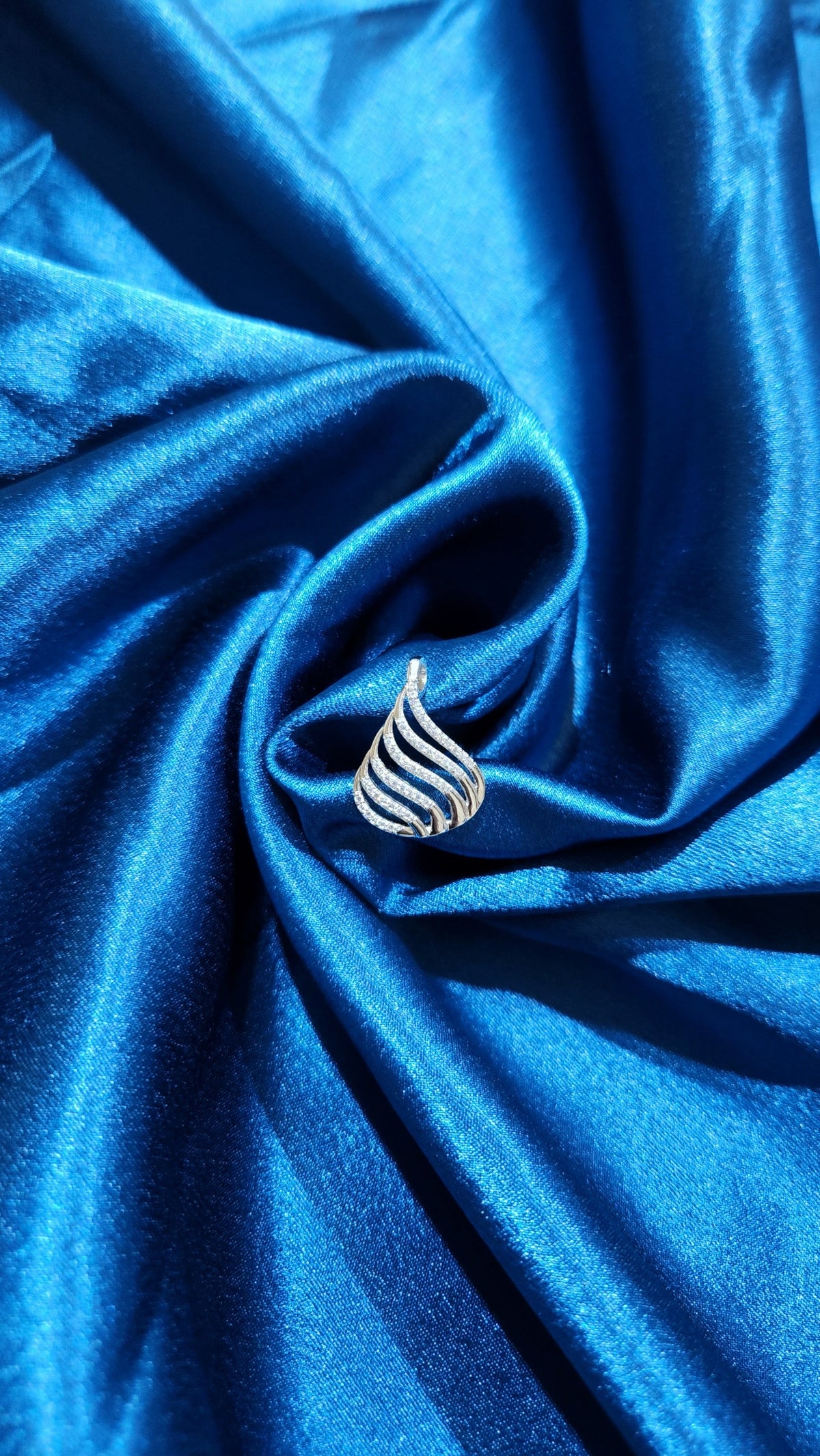 Silver Wave Pendant by Myrah Jewels