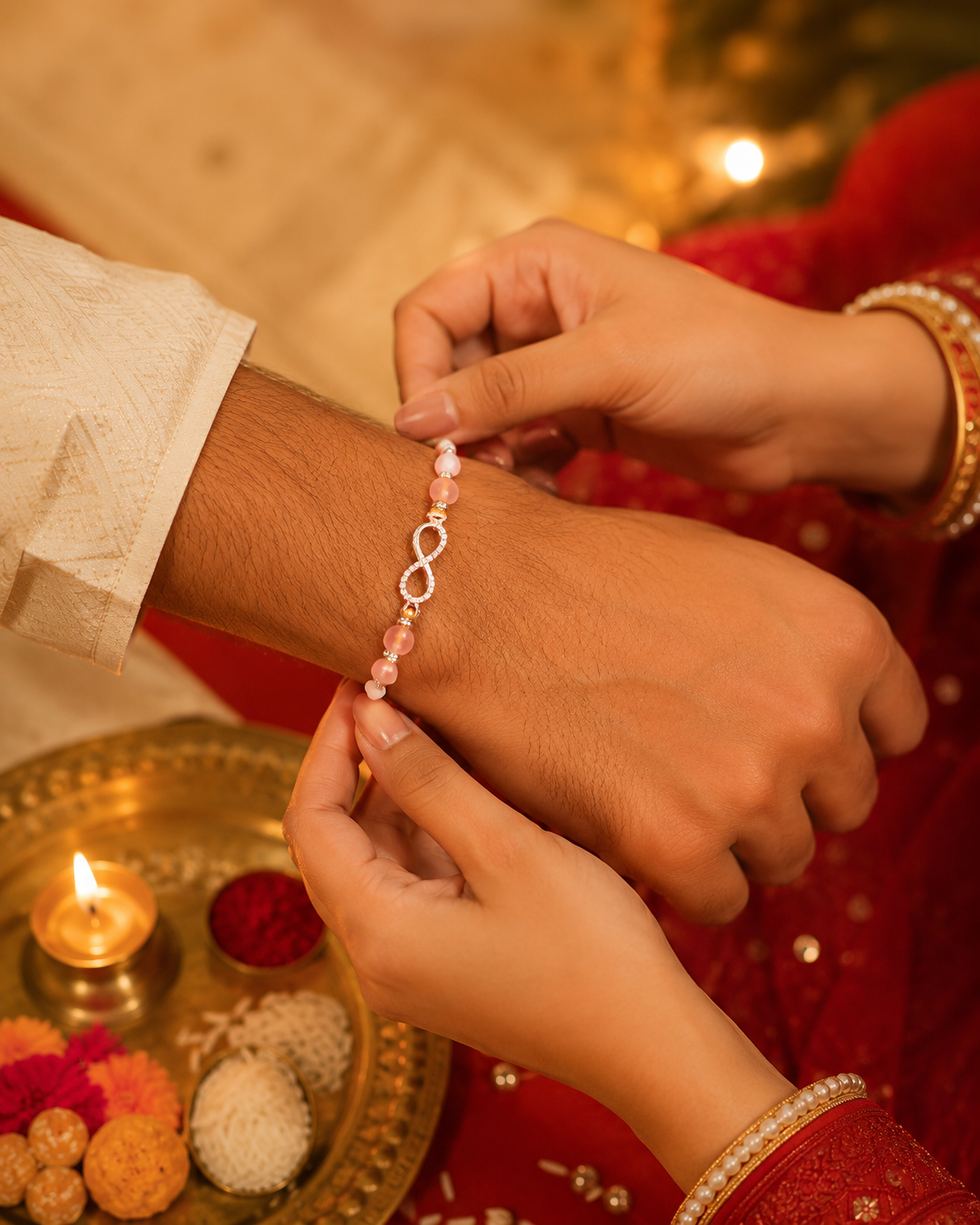 Silver Infinity Rakhi