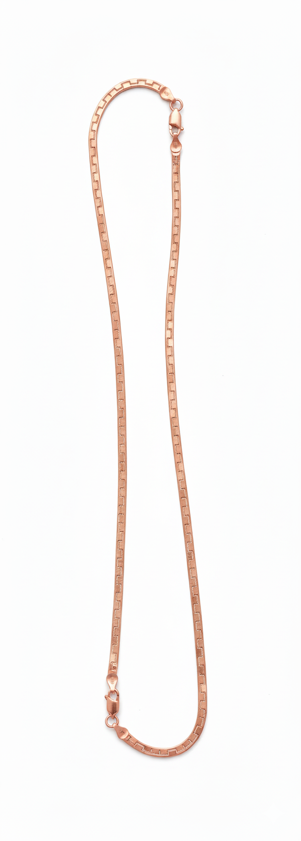 Sleek Rose Gold Flat Link Anklet_1