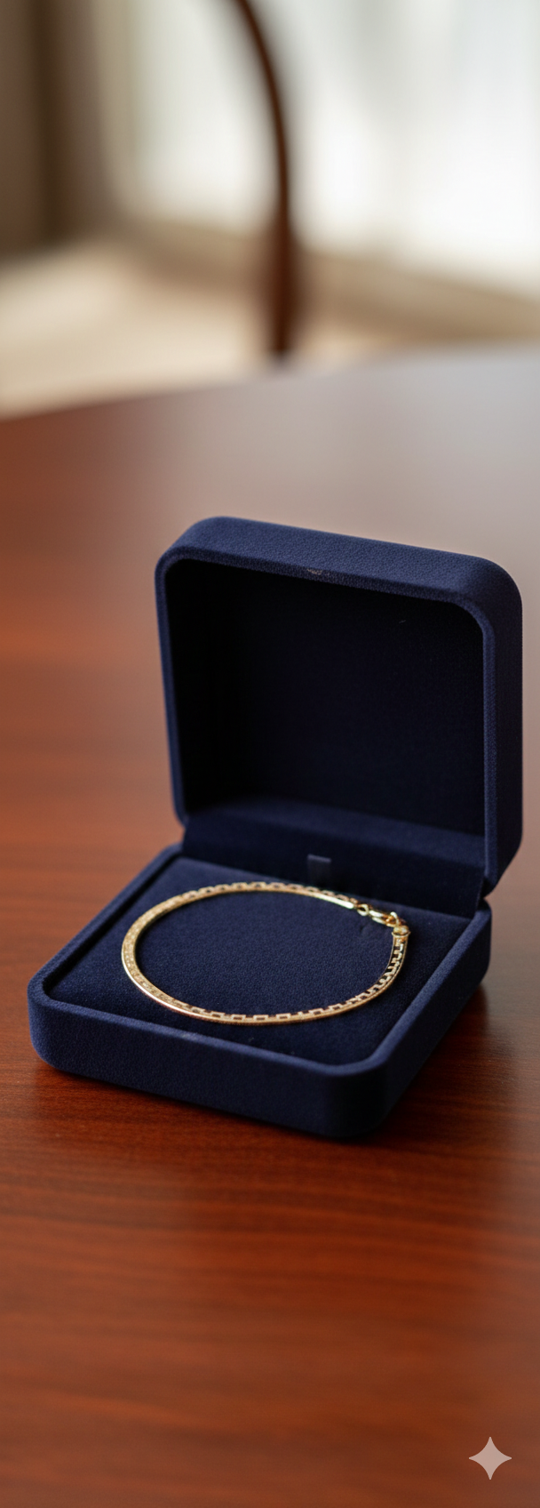 Sleek Rose Gold Flat Link Anklet_2