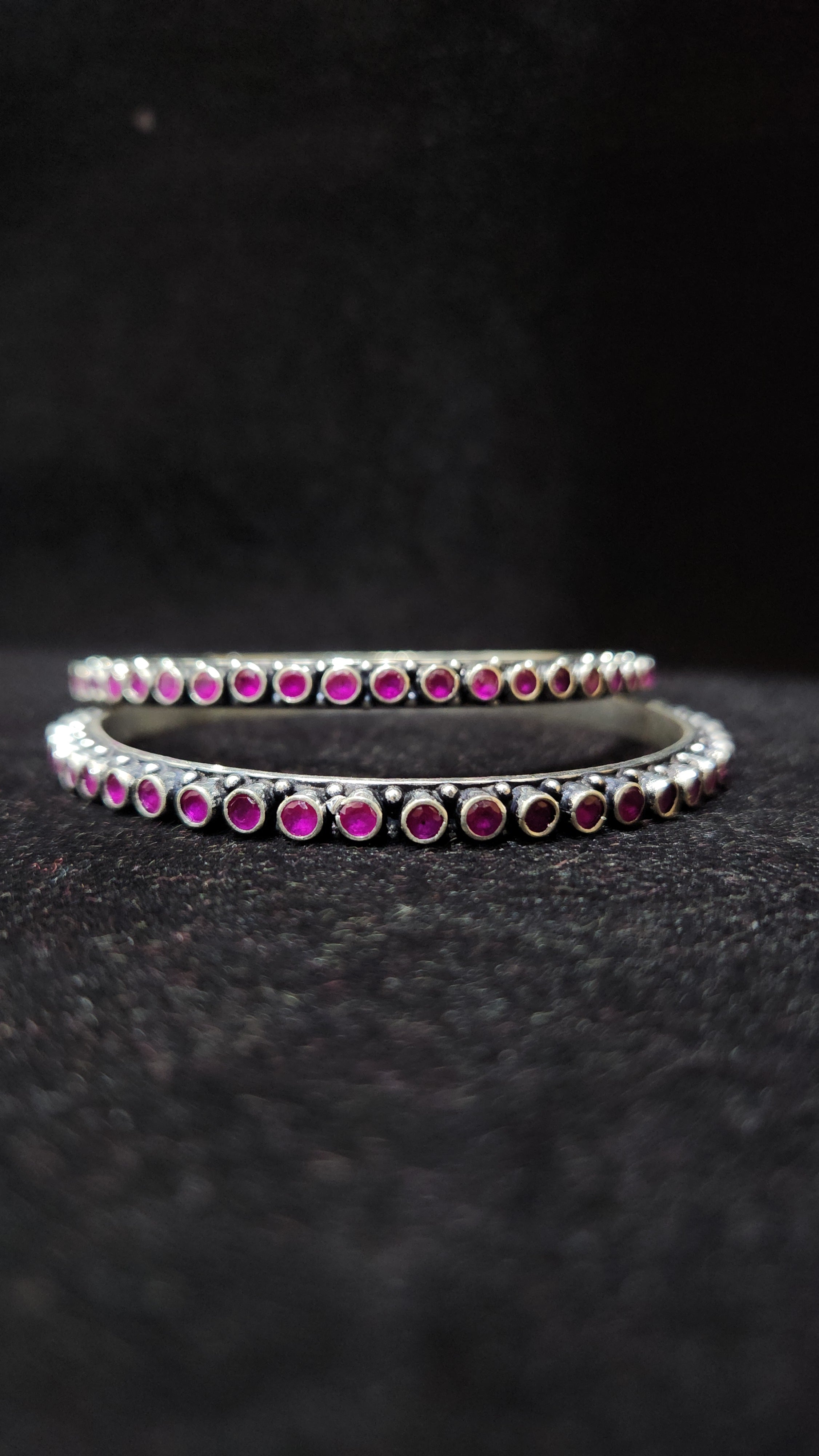 Slim Profile Stone Bangles