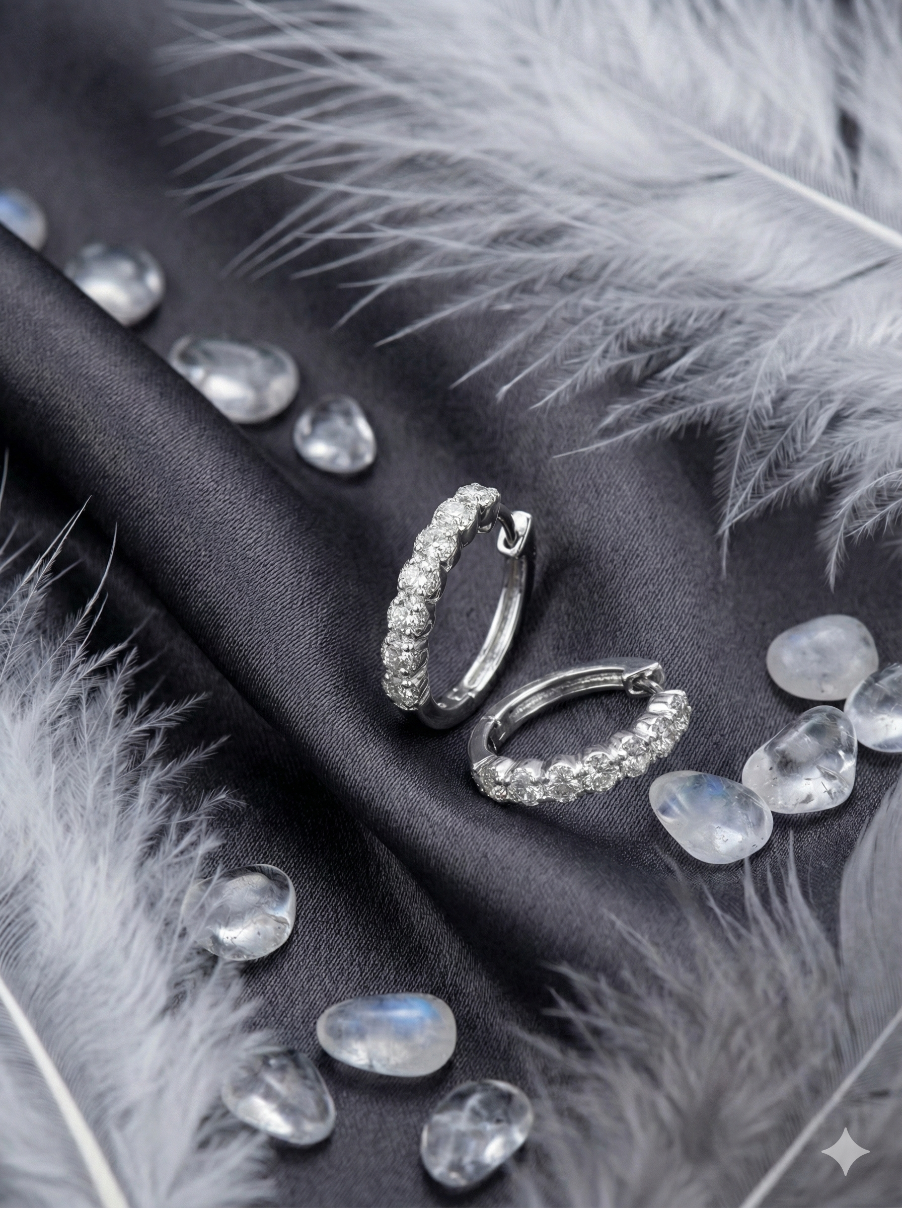 Sparkling Silver Huggies_2