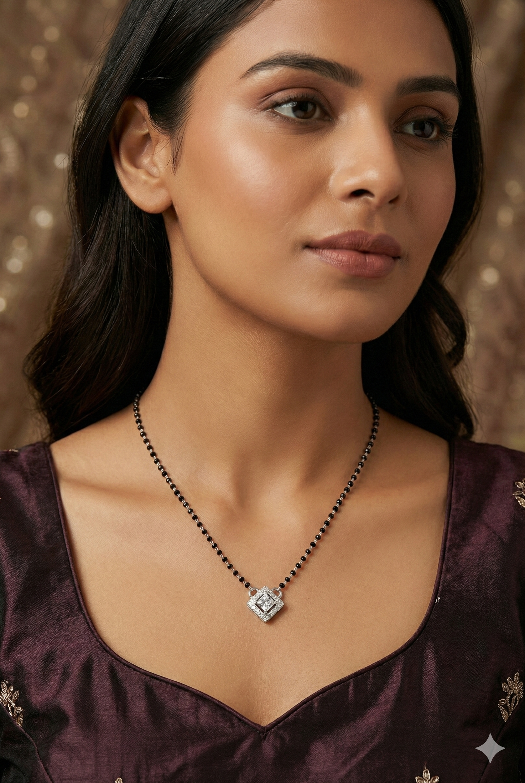 Square CZ Mangalsutra_3