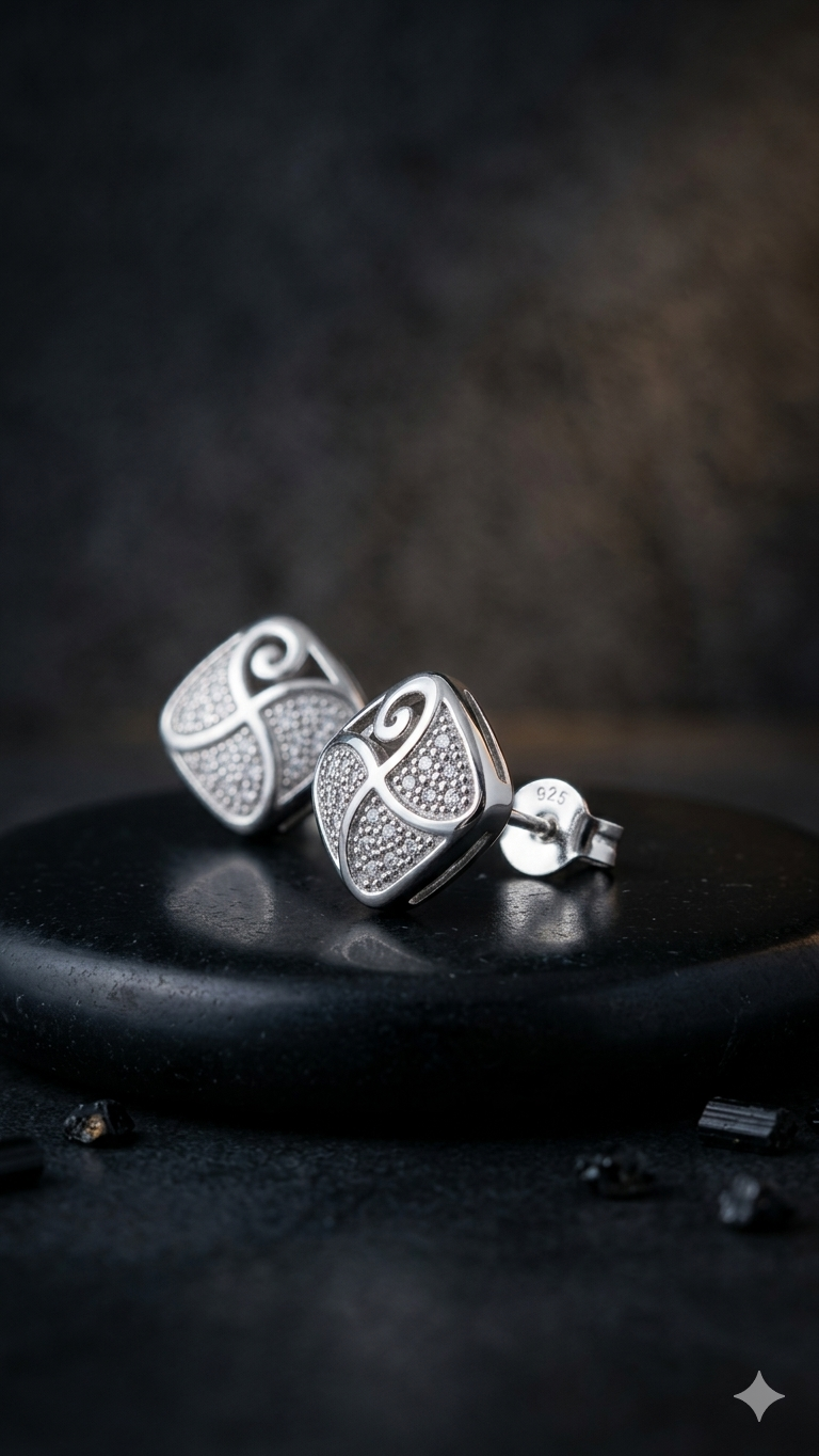Swirl Stud Earrings