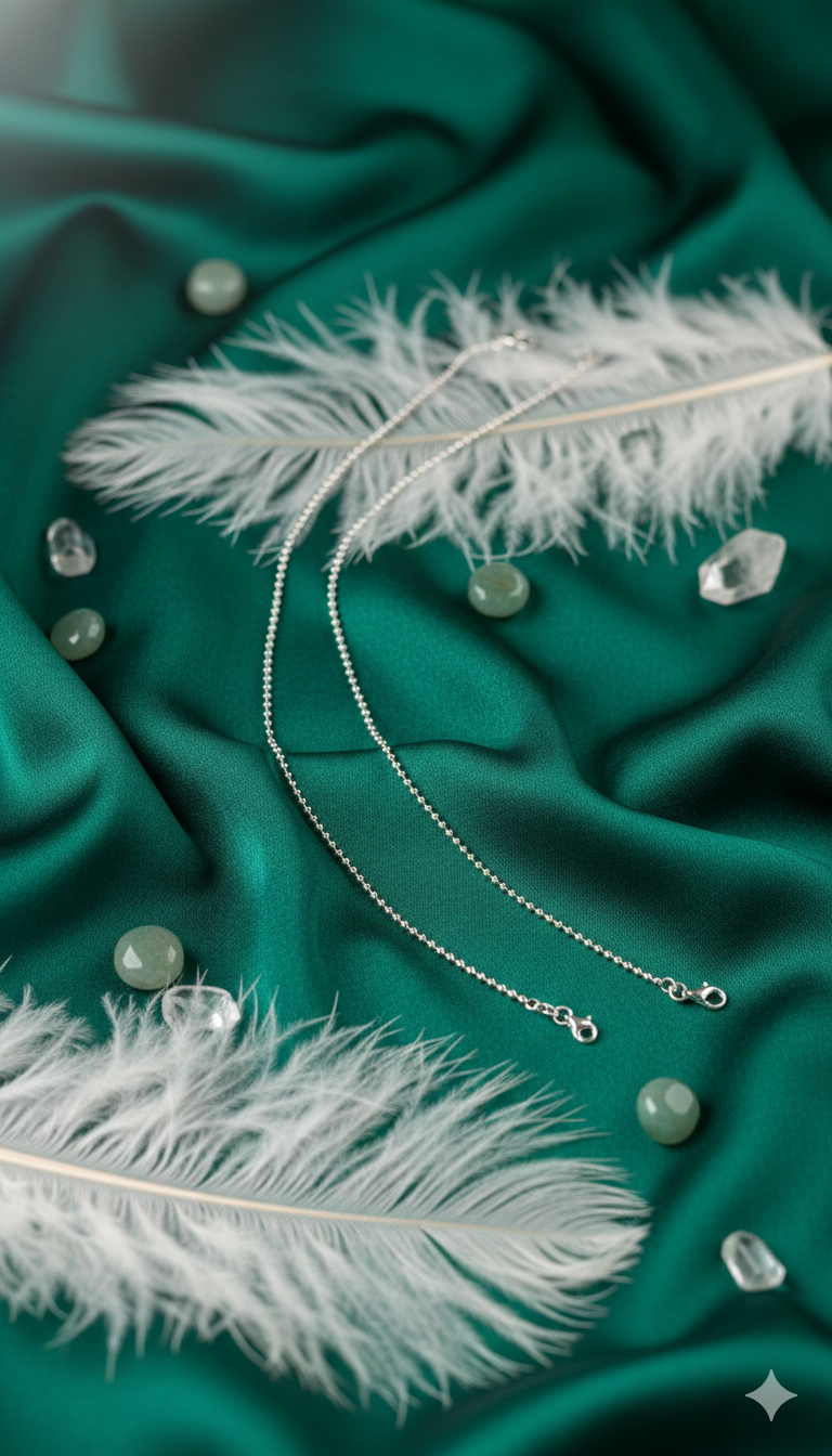 Symmetry in Silver Twin Beaded Payal_1