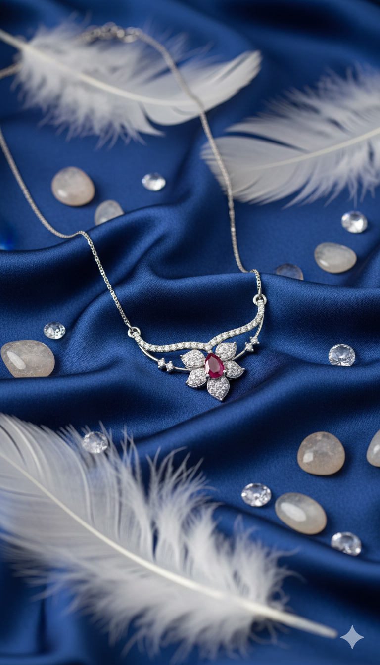 The Crimson Petal Mangalsutra Pendant_2