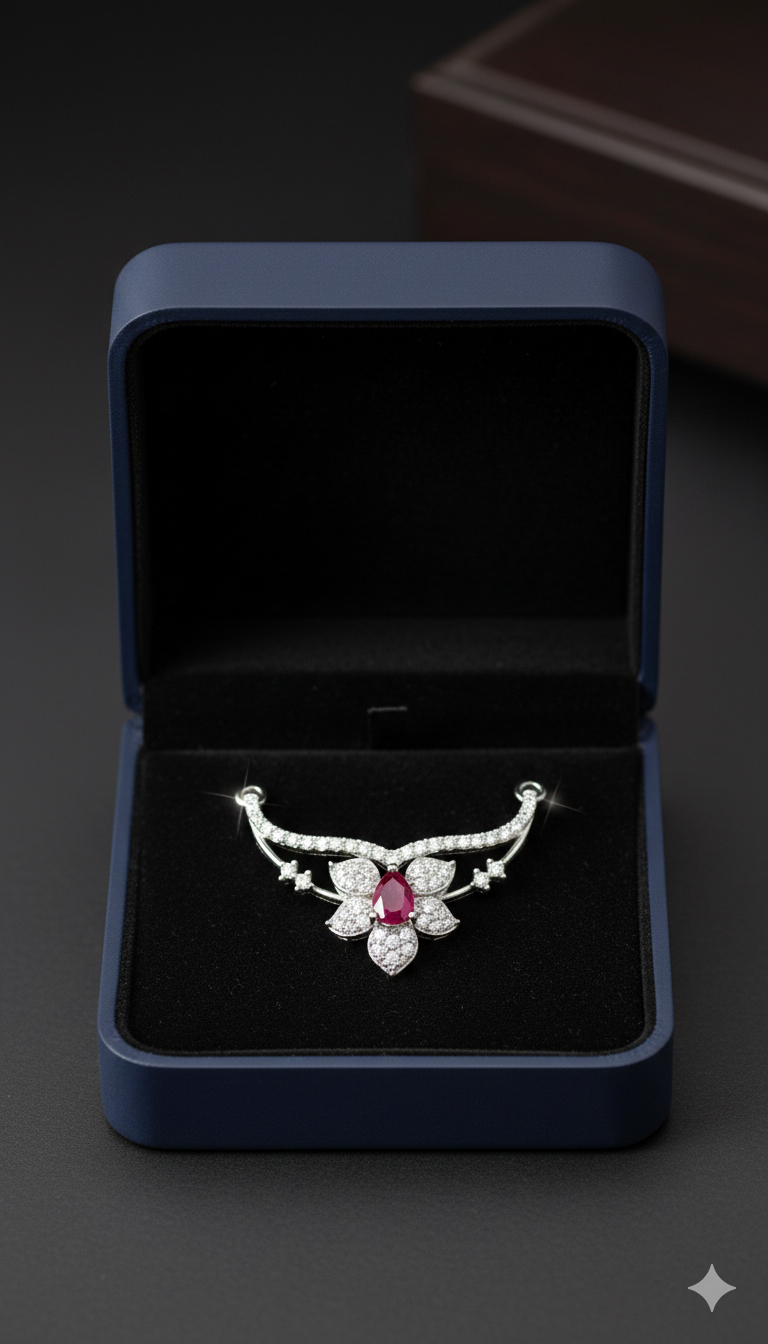 The Crimson Petal Mangalsutra Pendant_3