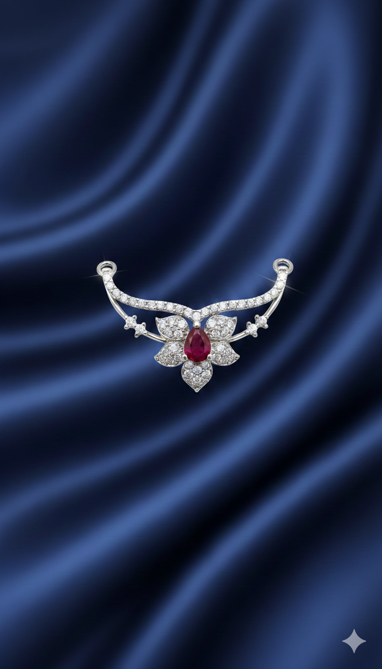 The Crimson Petal Mangalsutra Pendant_4