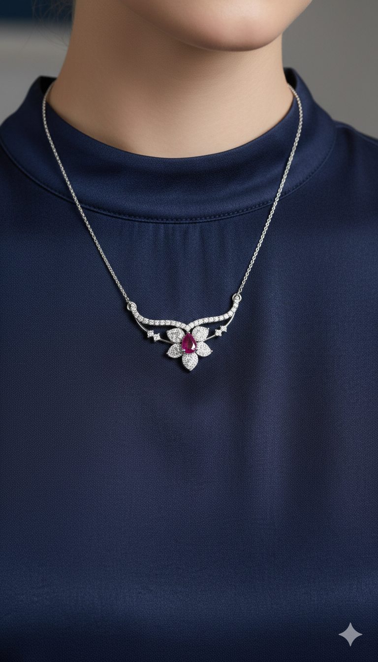 The Crimson Petal Mangalsutra Pendant_5