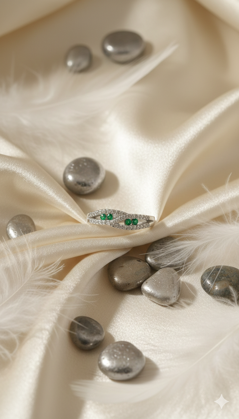 The Entwined Emerald Pavee Ring_2