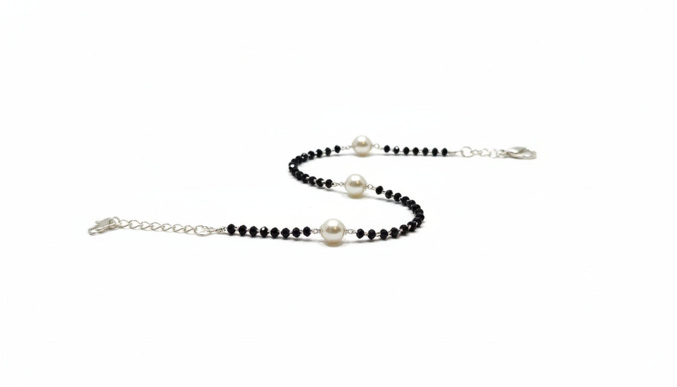 The Obsidian Pearl Link Bracelet_2