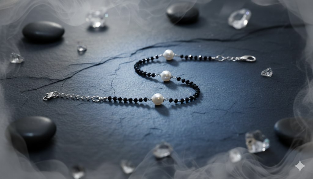 The Obsidian Pearl Link Bracelet_4
