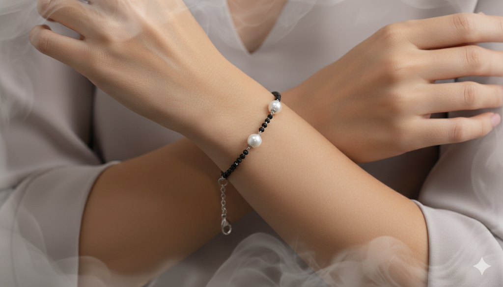 The Obsidian Pearl Link Bracelet_5