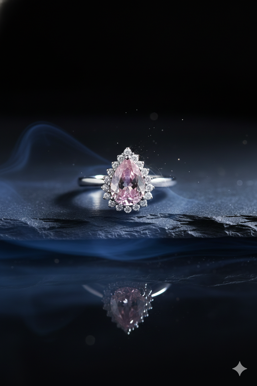 The Rose Pear Halo Ring_1