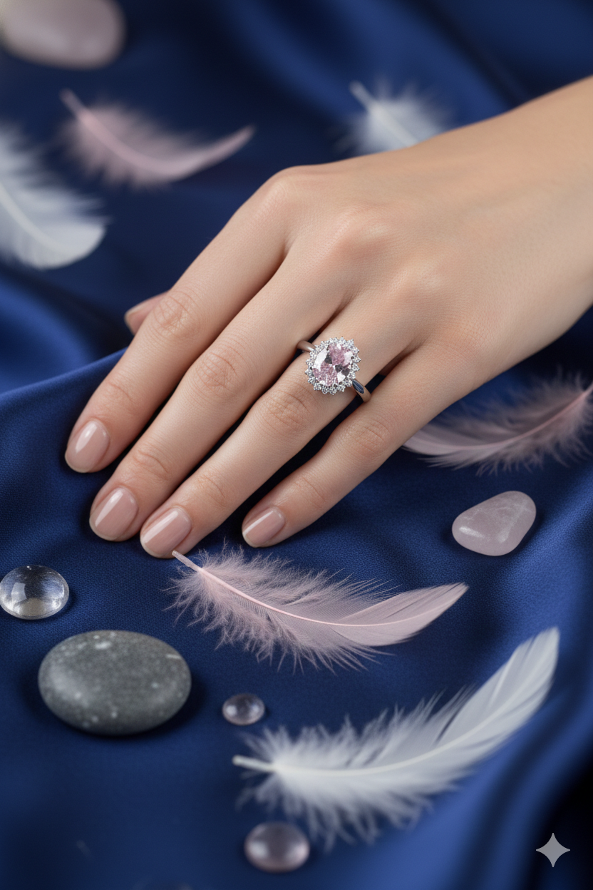 The Rose Pear Halo Ring_2