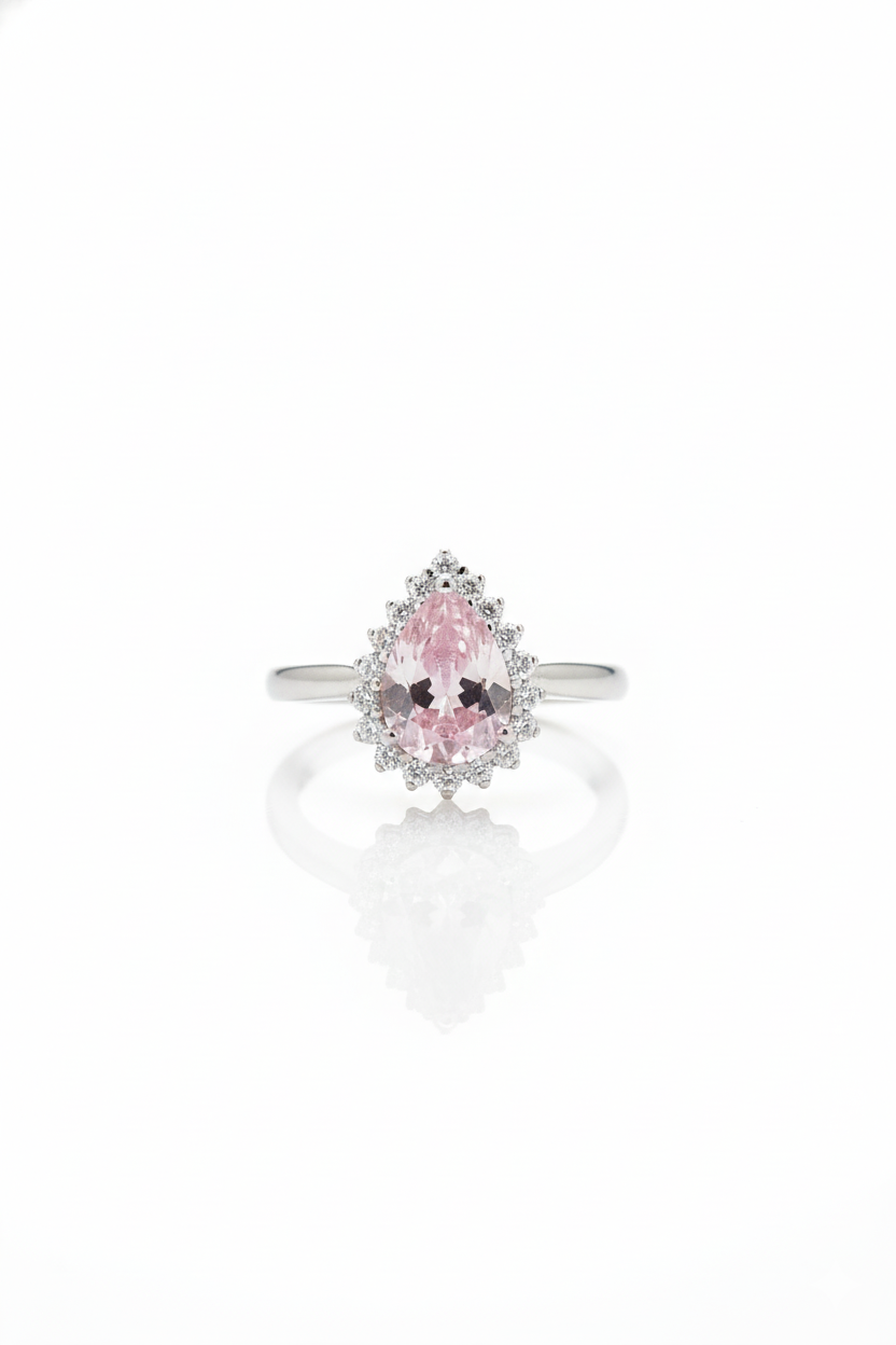 The Rose Pear Halo Ring_3