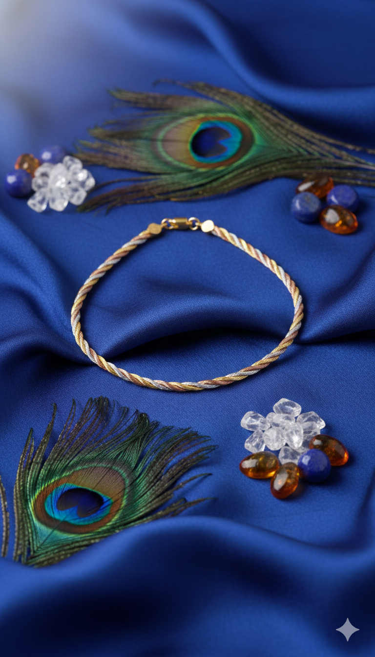 Tri-Tone Twisted Rope Anklet_1