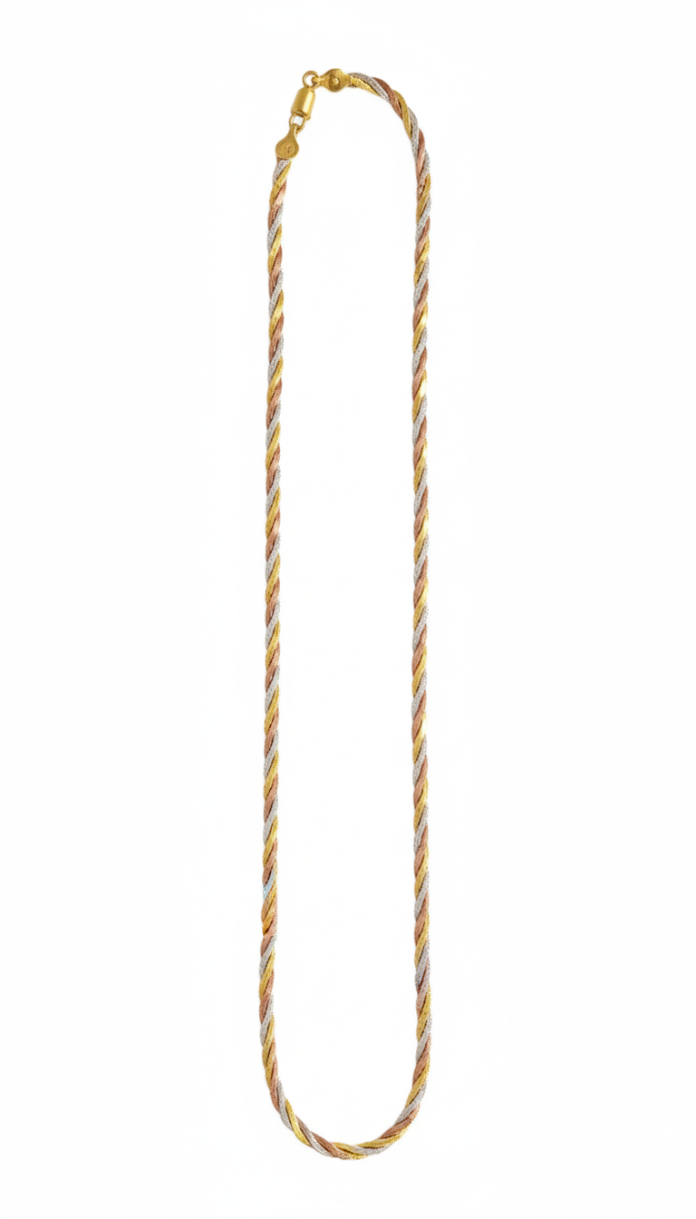 Tri-Tone Twisted Rope Anklet_4