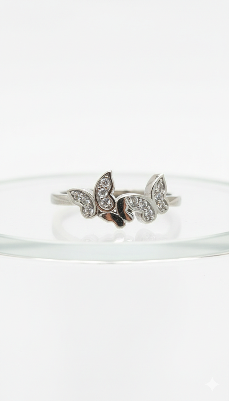 Triple Butterfly Pave Ring_1