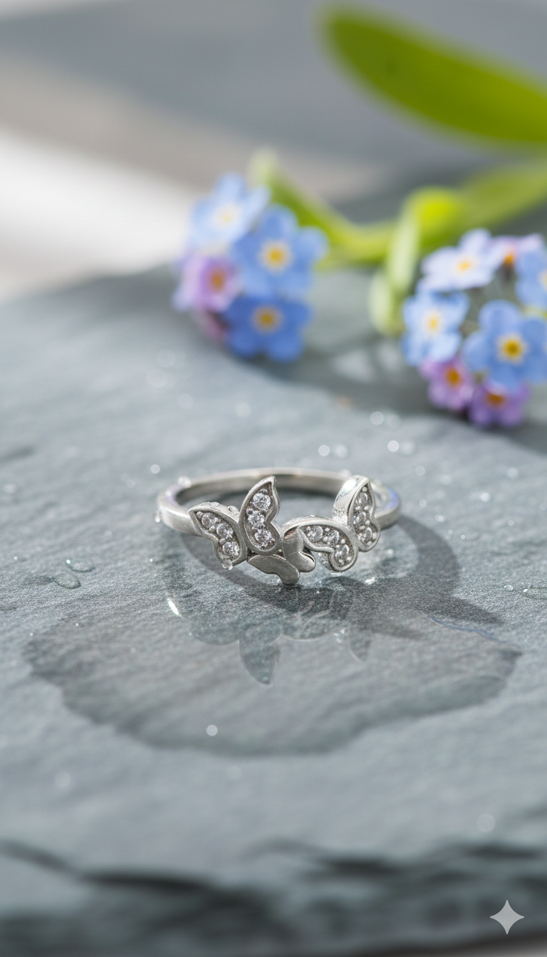 Triple Butterfly Pave Ring_2