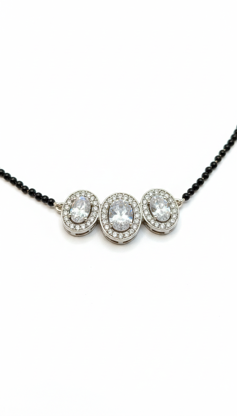 Triple Halo Oval Mangalsutra_1