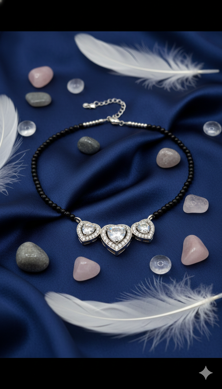 Triple Heart Halo Necklace_2