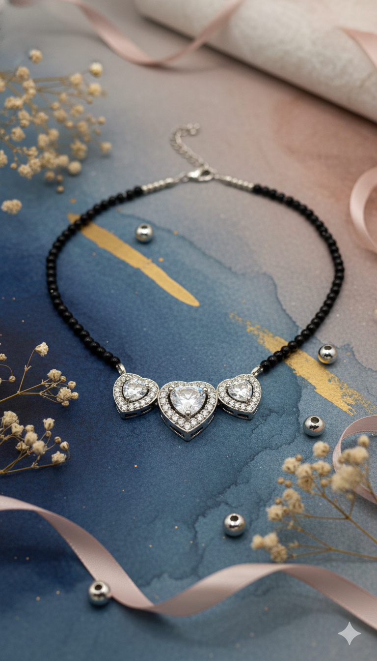 Triple Heart Halo Necklace_3