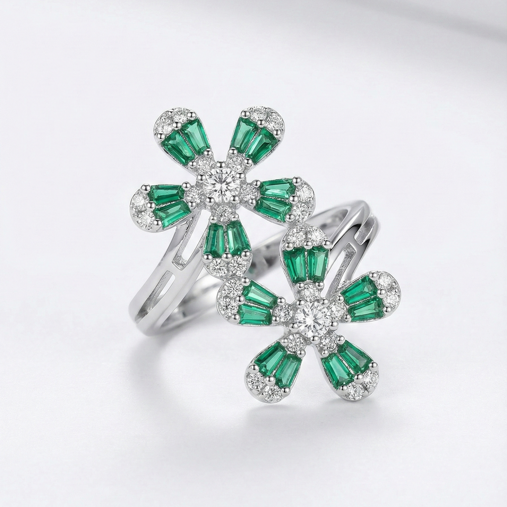 Twin Blossom Sparkle Ring_1