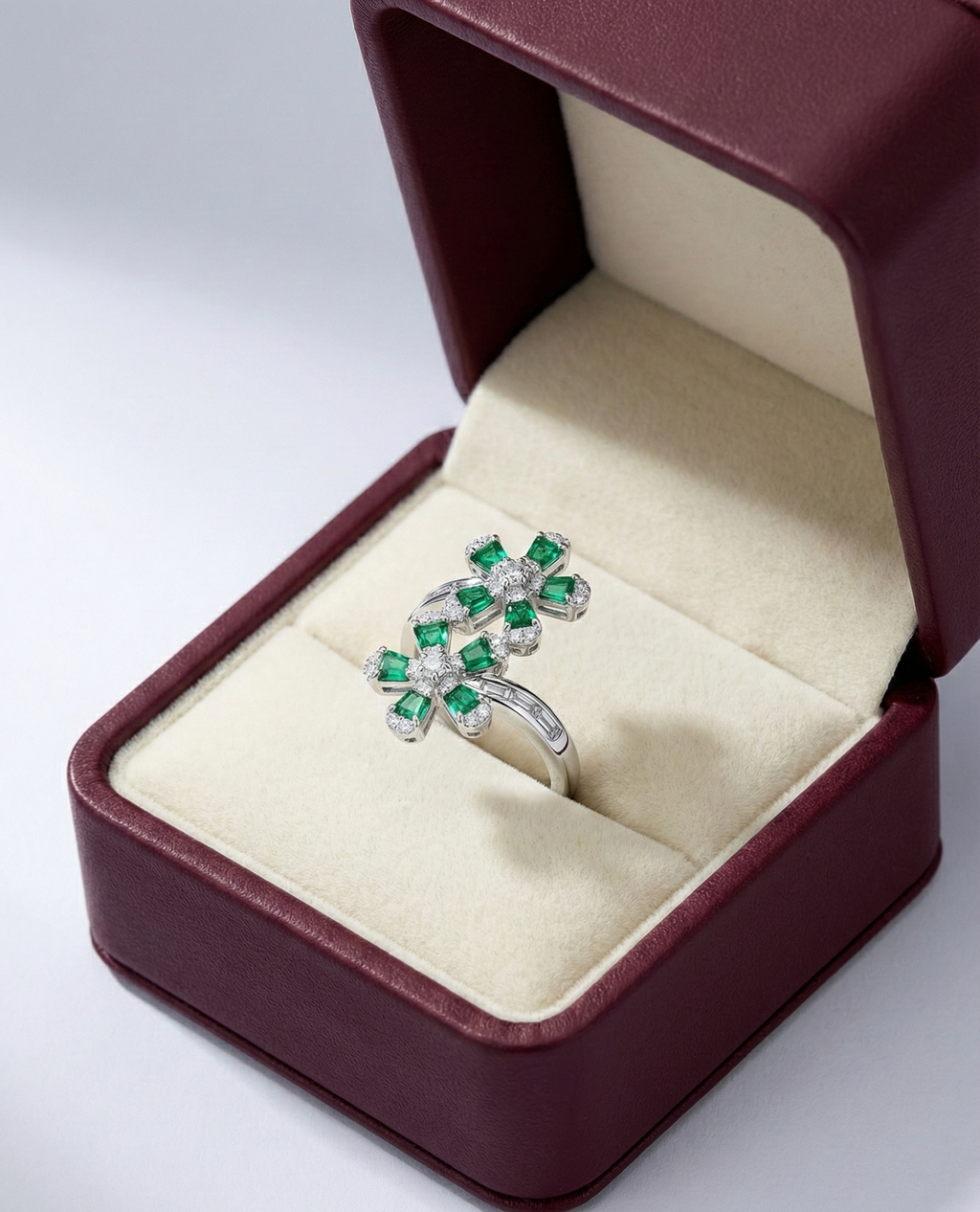 Twin Blossom Sparkle Ring_2
