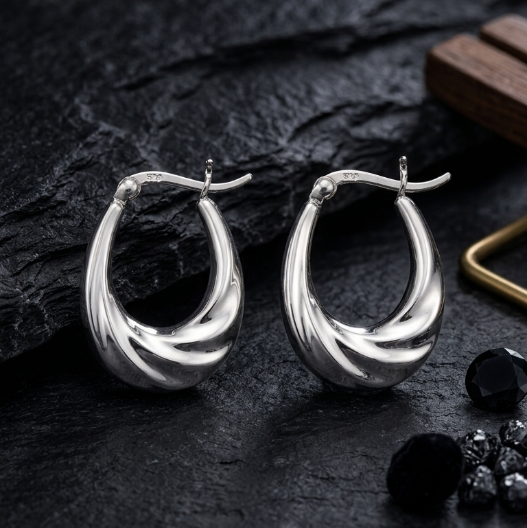 Twisted Hoop Earrings