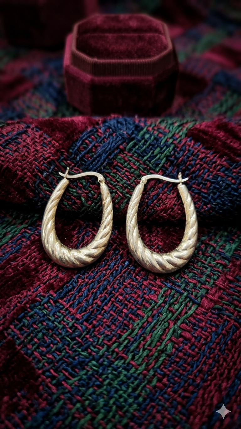 Twisted Oval Earrings