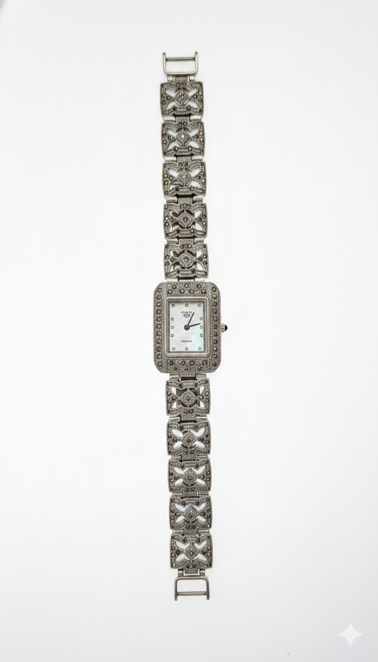 Vintage Marcasite Art Deco Watch_1