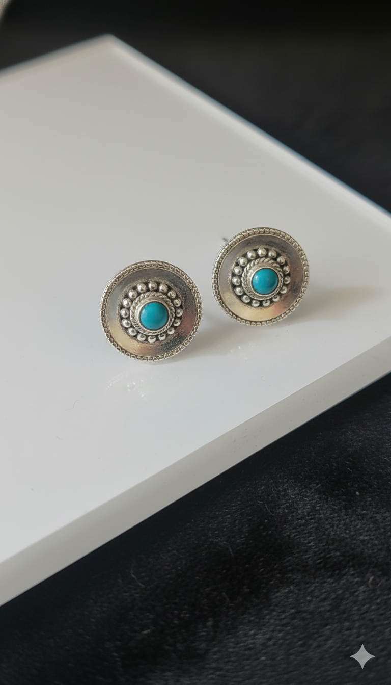 Vintage Turquoise Studs_1