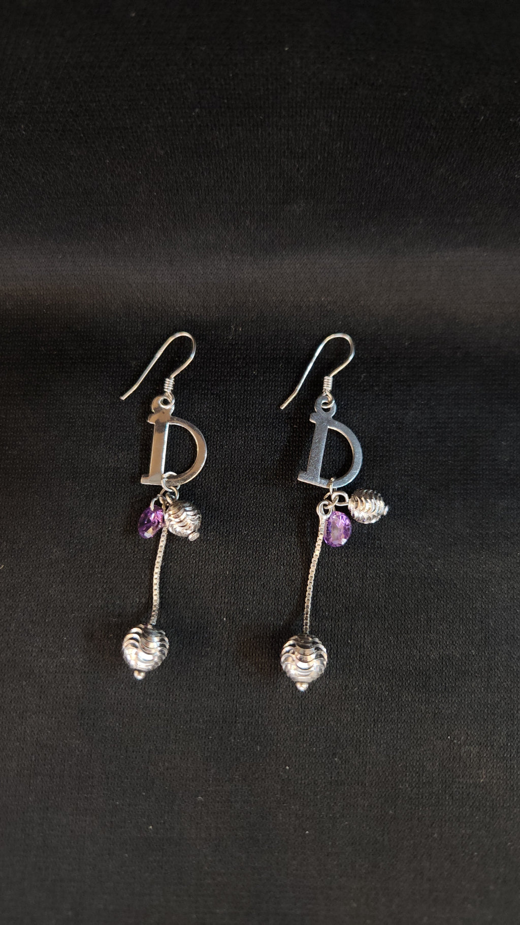 Violet Sparkle Alphabet Charms