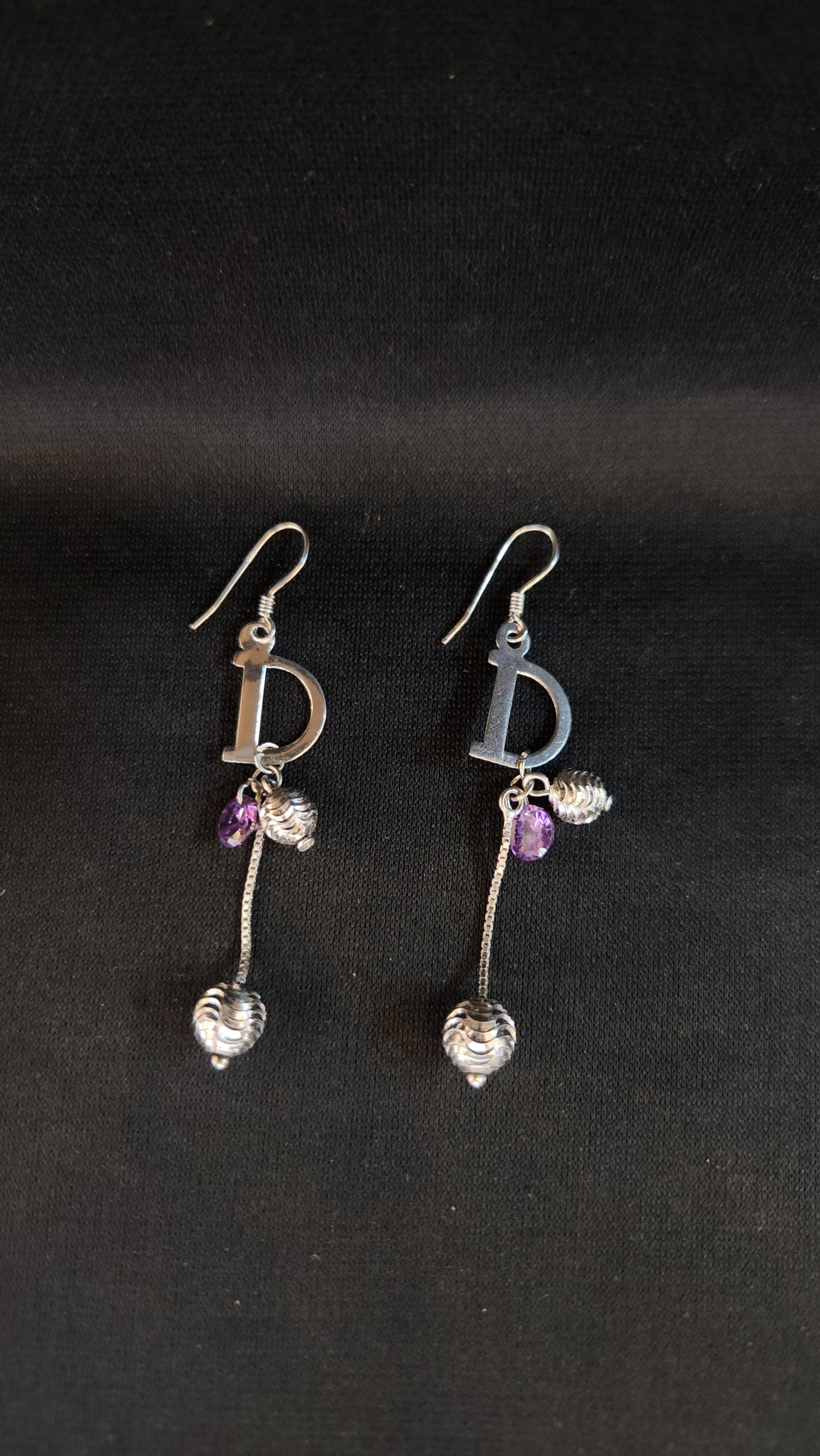 Violet Sparkle Alphabet Charms