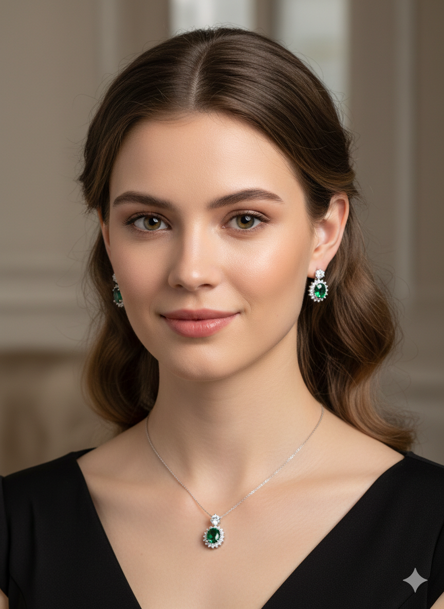 Vivid Green Pendant Set_3