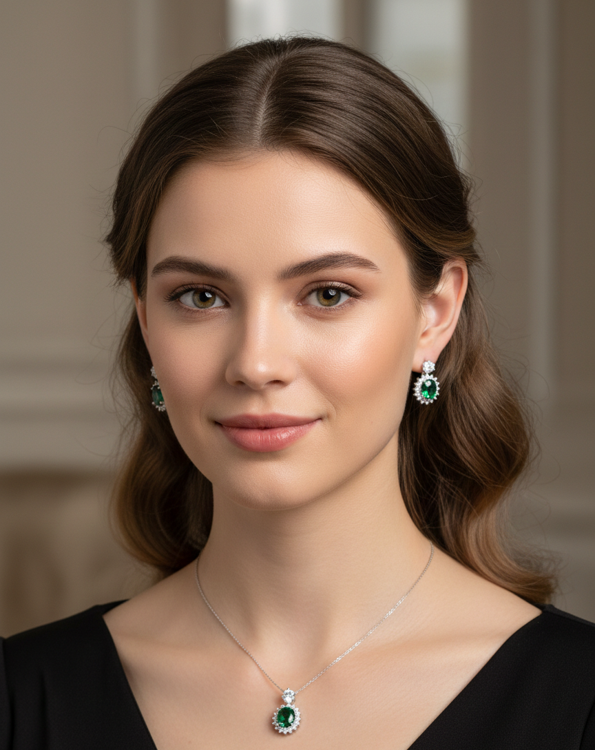 Vivid Green Pendant Set_3