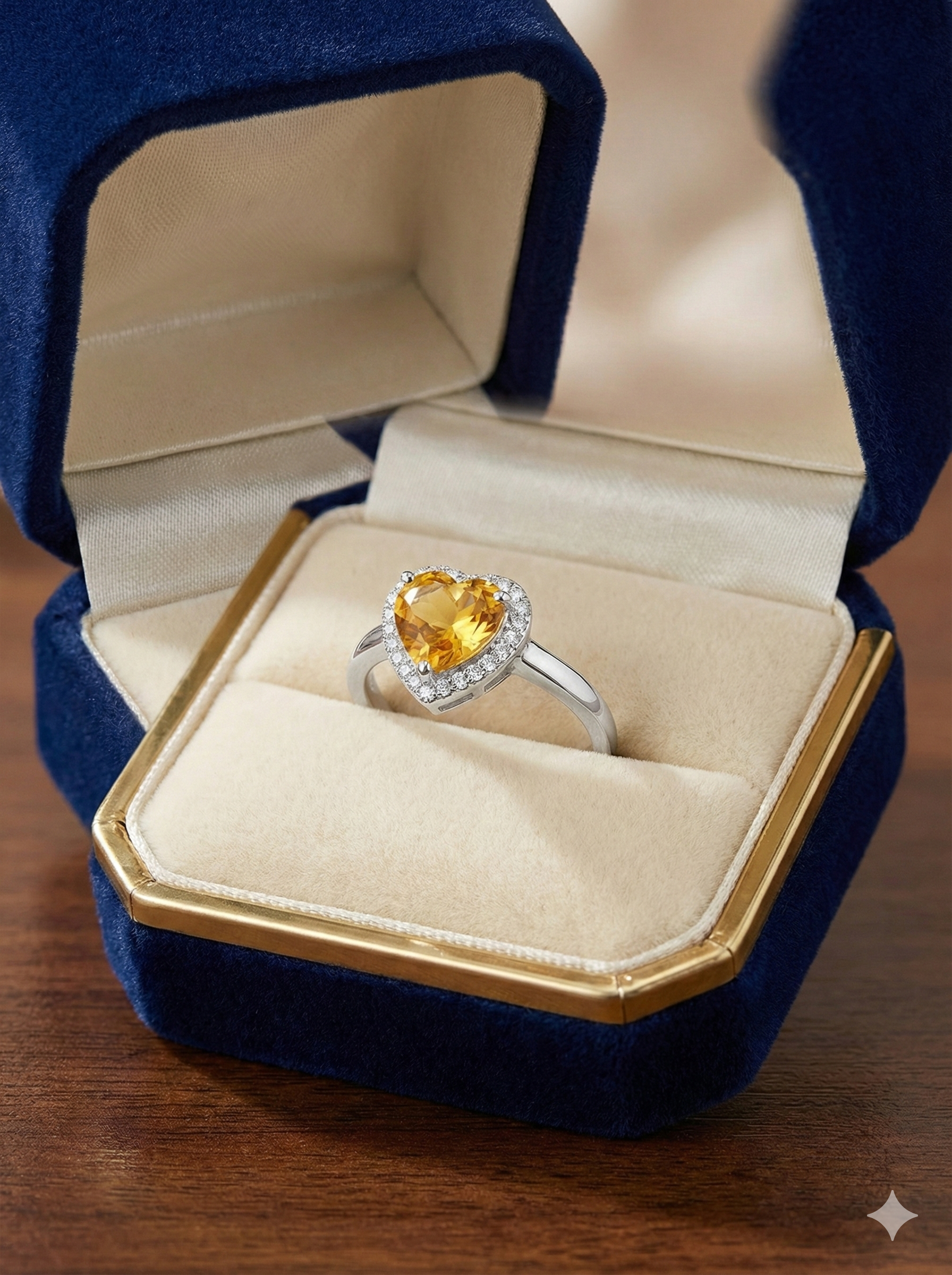 Yellow Heart Gemstone Ring_2