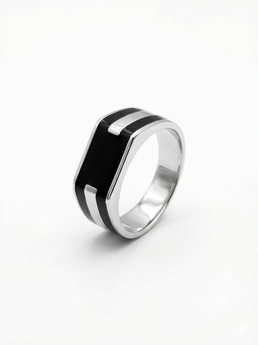 contemporary Unisex Silver Ring_1