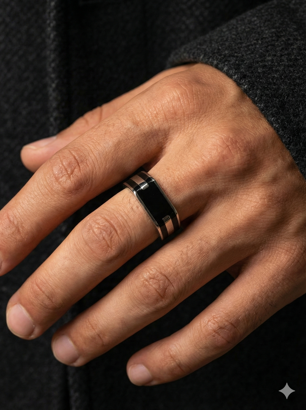 contemporary Unisex Silver Ring_4