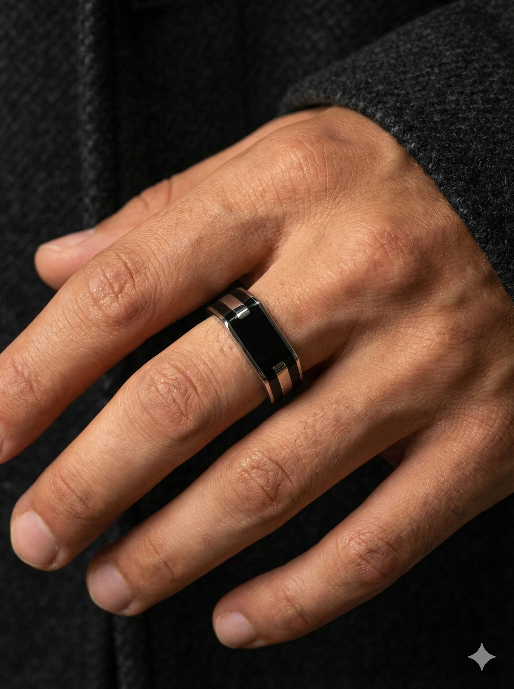 contemporary Unisex Silver Ring_4