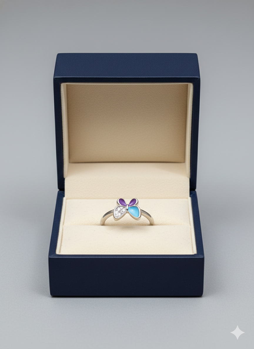 Enamel Butterfly Ring
