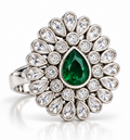 Green Blossom Ring by Myrah Jewels