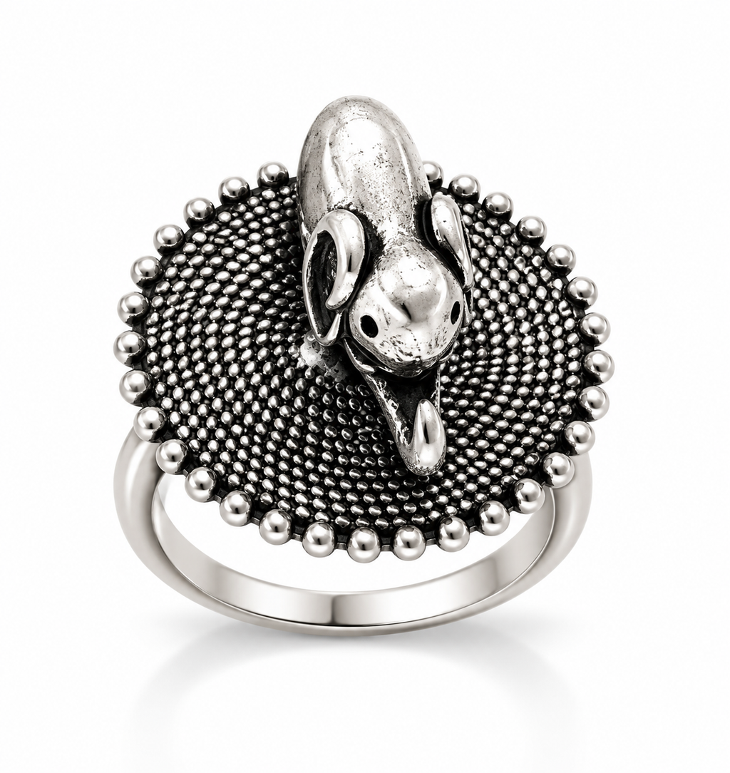 Silver Elephant Ring by Myrah Jewels