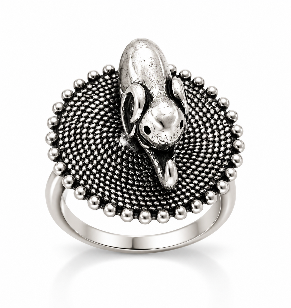 Silver Elephant Ring by Myrah Jewels
