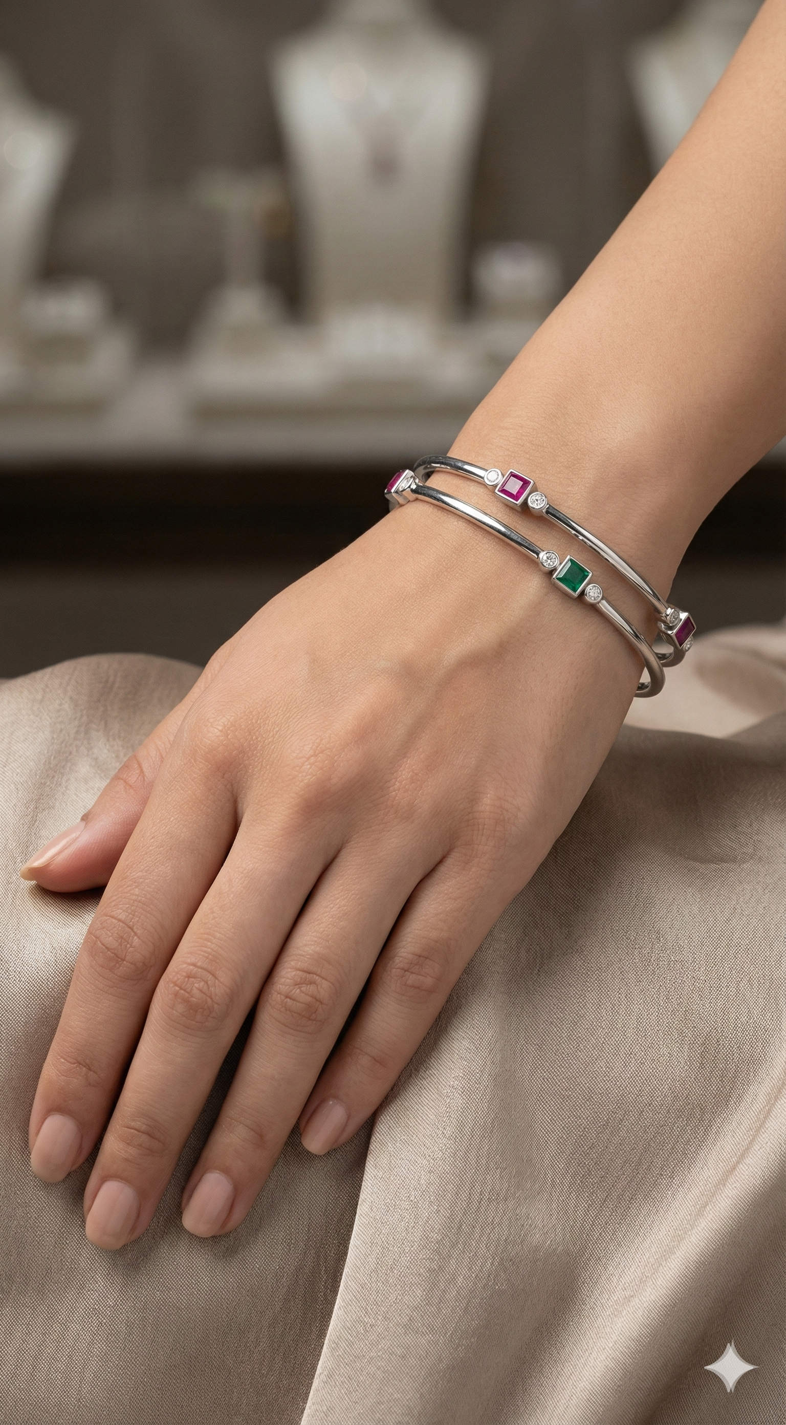 Modern Heritage Silver Bangles