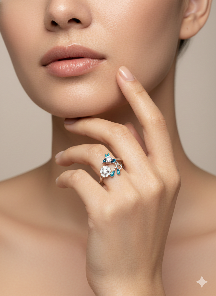 Dewdrop Bloom Ring