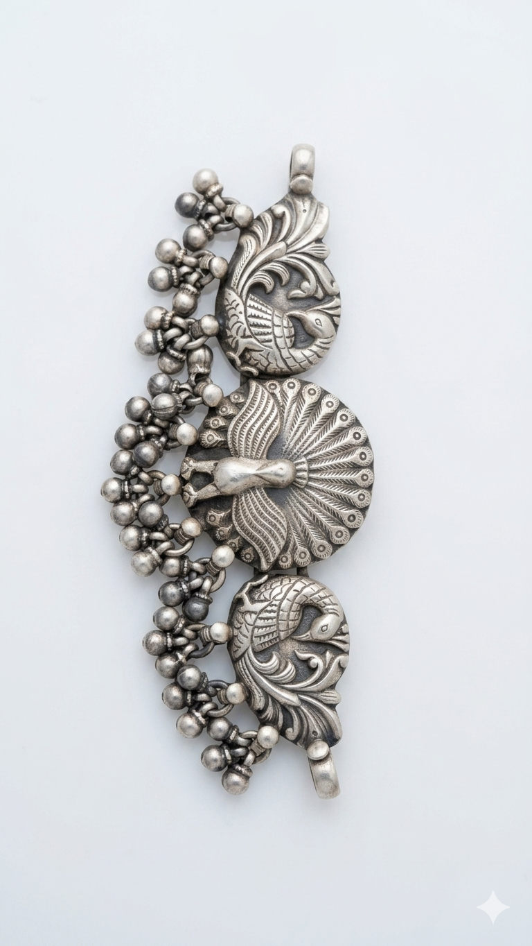 Traditional Peacock Silver Set
